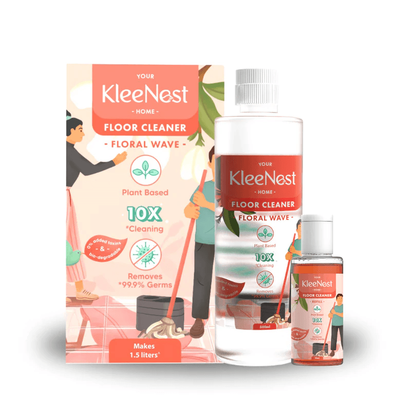 Kleenest Floral Wave Floor Cleaner Starter Kit