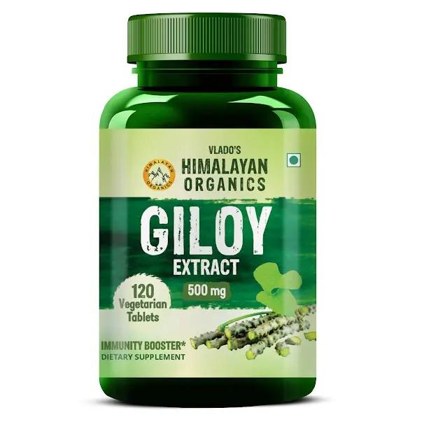 Vlado's Himalayan Organics Giloy Extract | Immunity Booster | Helps in Blood Purification | 120 Veg Tablets