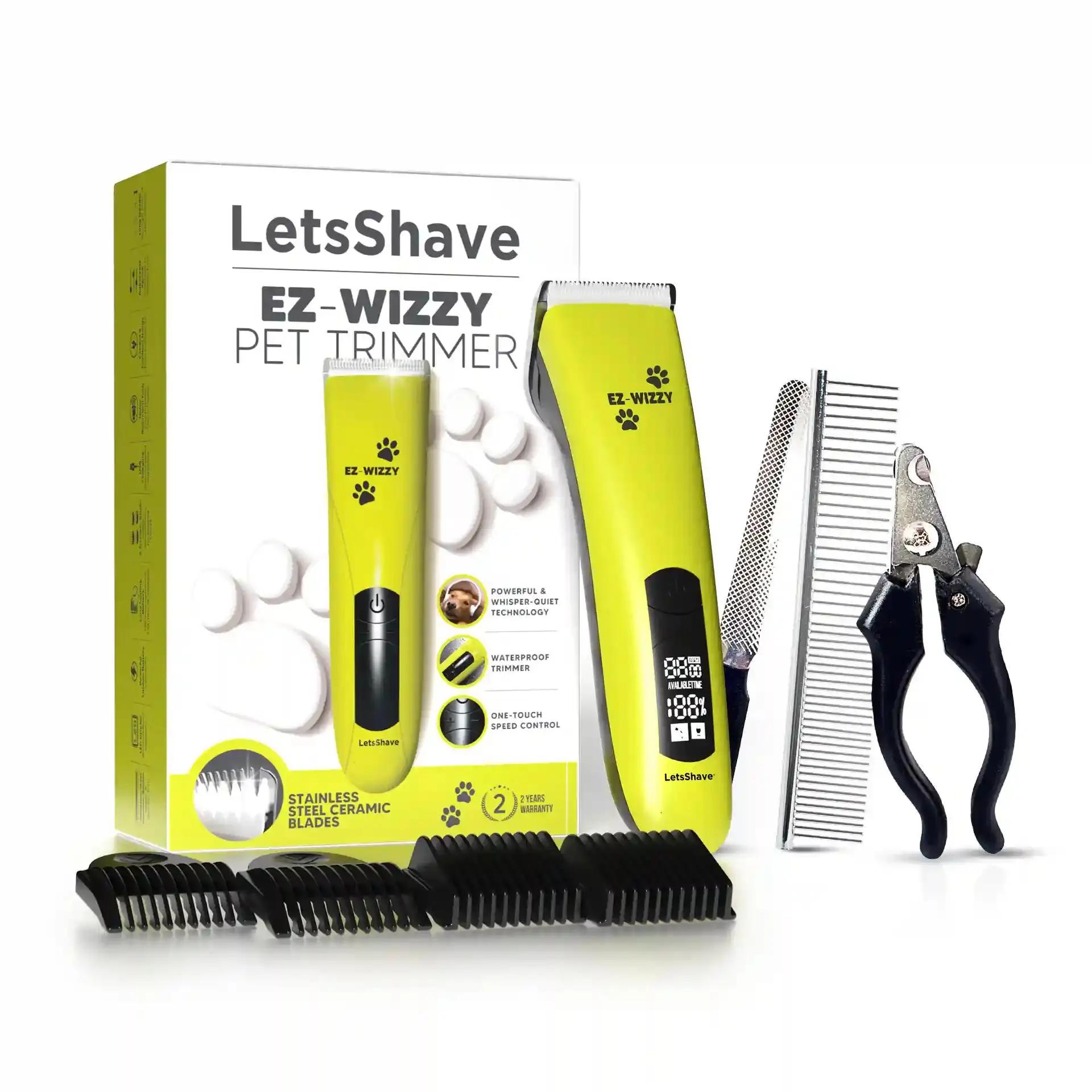 LetsShave EZ-WIZZY Pet Trimmer for Dogs & Other Hairy Animals,All in one Trimmer for dogs (Pet Trimmer With Tools)