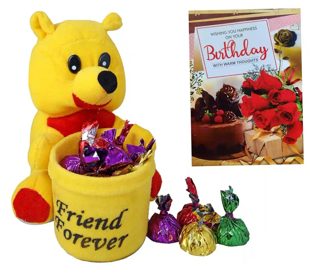 Birthday Gift For Children/Child/Kids Birthday Gift/Chocolate Gift For Kids-Pen Stand With Chocolates+Birthday Greeting Card