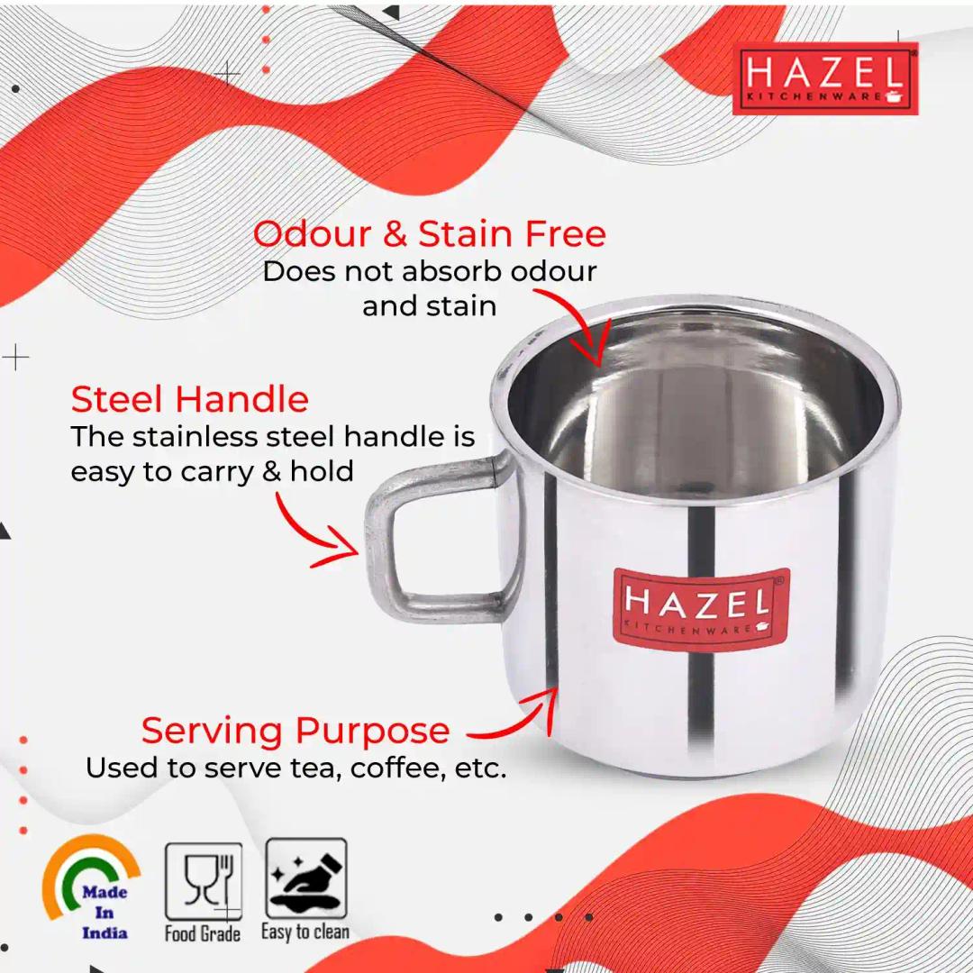 HAZEL Stainless Steel Green Tea Coffee Small Sobar Cup, 1 Pc, 100 ml