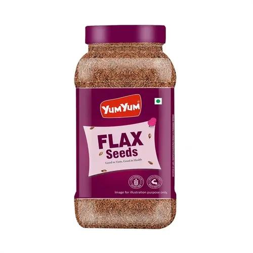 YUM YUM Flax Seeds - Fiber Rich Alsi Seeds, Premium Flax Seeds Diet Snack