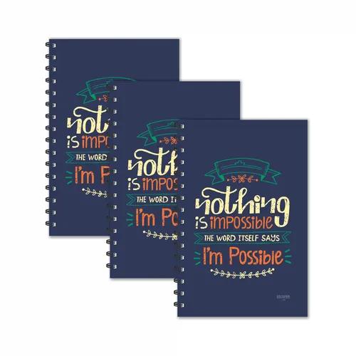 Nothing Is Impossible Motivational Diary - Pack Of 3