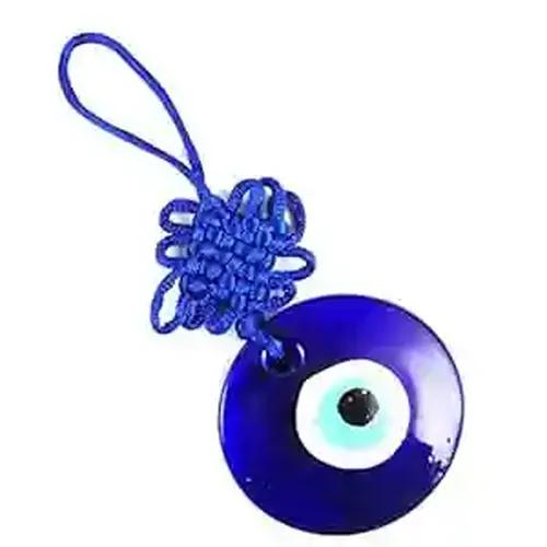 Pujahome Original Blue Evil Eye with Owl Figure Hanging for Good Luck Prosperity Zodiac Success Health Wealth Home Office Entrance Nazar Battu