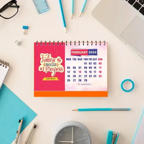 ESCAPER Desk Calendar with Inspirational Quotes 2024