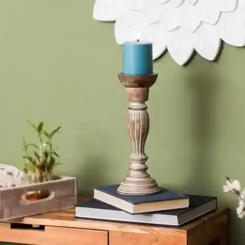 CASA DECOR Artiste Wooden Candle Stand