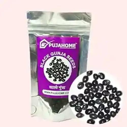 Pujahome Natural Black Gunja Ratti Black Gunja Chirmi Kala Gunja Chanoti, 500gram