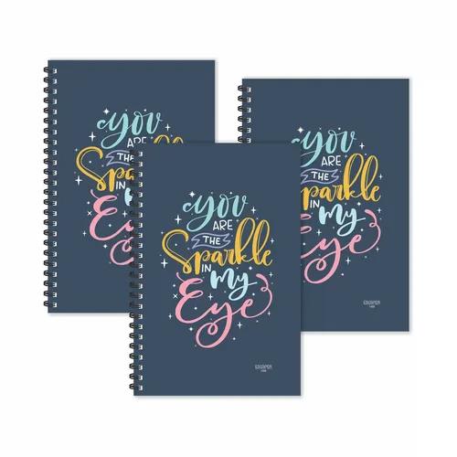 Sparkle In My Eye Ruled Diaries - Pack Of 3