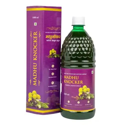 ALOGOD Madhuknocker Karela Jamun Juice No Added Sugar | No Added Colour | No Added Flavor | Herbal Juice