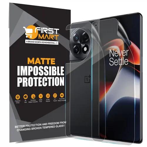 FIRST MART Screen Protector for Oneplus 11R 5G - Edge to Edge Front and Back 4 Layer Ultra Thin Unbreakable Membrane - Case Friendly Screen Coverage & Installation Kit (Matte)