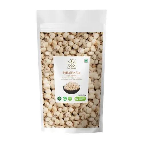 Shiva Organic High Protein Fox Nuts (Phool Makhana) with 12 Vital Nutrients, Rich in Fiber, Naturally Fat-Free