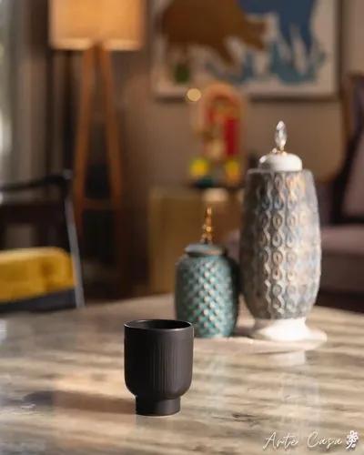 Modern Ribbed Vase