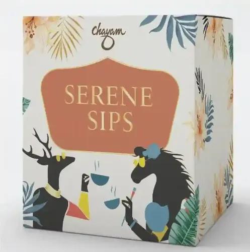 Chayam Serene Sips Assorted Tea Bags Gift Set Black Tea, Green Tea, Herbal Tea, Dessert Tea | Tea Variety Pack | Tea Gifts for Men & Women | Diwali Gifts