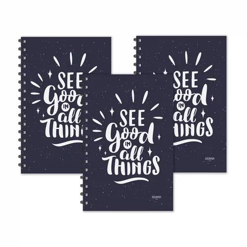 See Good In All Things Motivational Diary - Pack Of 3