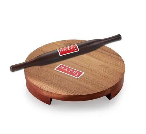 HAZEL Sagwan Polpat Chakla Roti Chapati Maker 23 cm with Sheesham Roti Roller Belan Rolling Pin