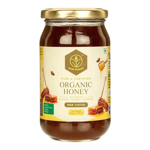 Shiva Organic Honey 500 grams NPOP certified 100% Natural Healthy and Pure Honey | No Added Sugar | Flavour | Unadulterated Sourced ethically