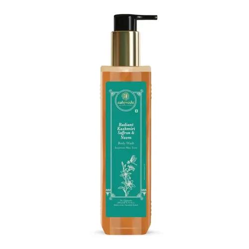 ASHPVEDA Ayurvedic Kashmiri Saffron and Neem Herbal Body Wash, Natural Shower Gel for Men and Women