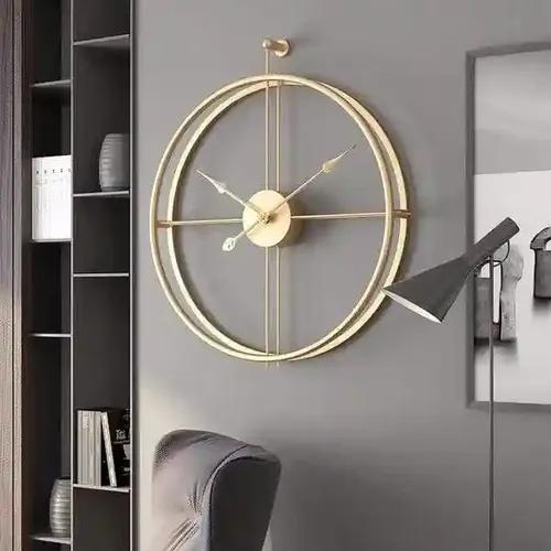 Golden Minimalist Wall Clock