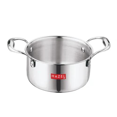 HAZEL Tri-Ply Stainless Steel Induction Bottom Tope with Handle