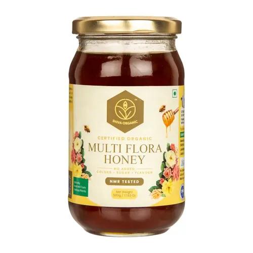 Shiva Organic Natural Nectar Multi Flora Honey- 100% Raw Pure Honey | NMR Tested | Tasty