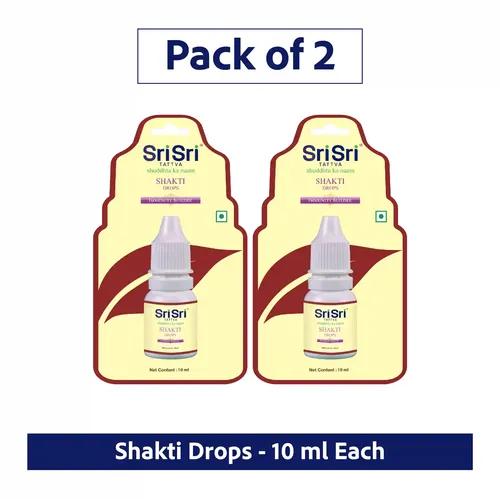 Sri Sri Tattva Shakti Drops - Ayurvedic Immunity Booster For All | Best For Strength & Stamina, Relief From Cold & Sore | Pack Of 2