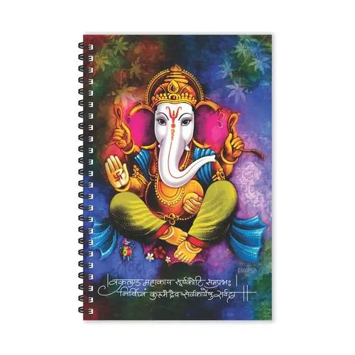 Multicolor Lord Ganesha Ruled Diaries - Pack Of 3