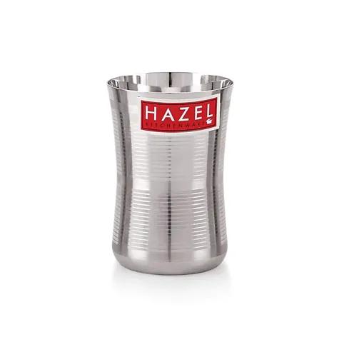 HAZEL Stainless Steel Damru Shape Jumbo Water Lassi Glass