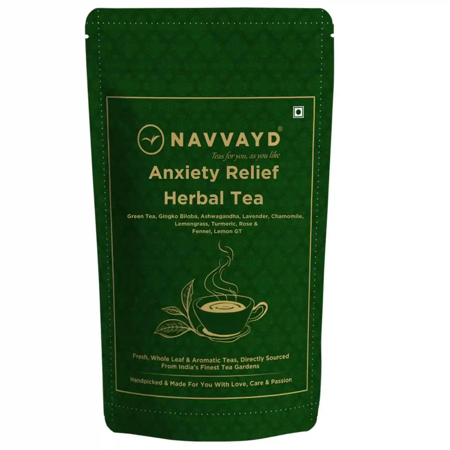 NAVVAYD Anxiety Relief Herbal Tea (100 Grams, 50 Cups)