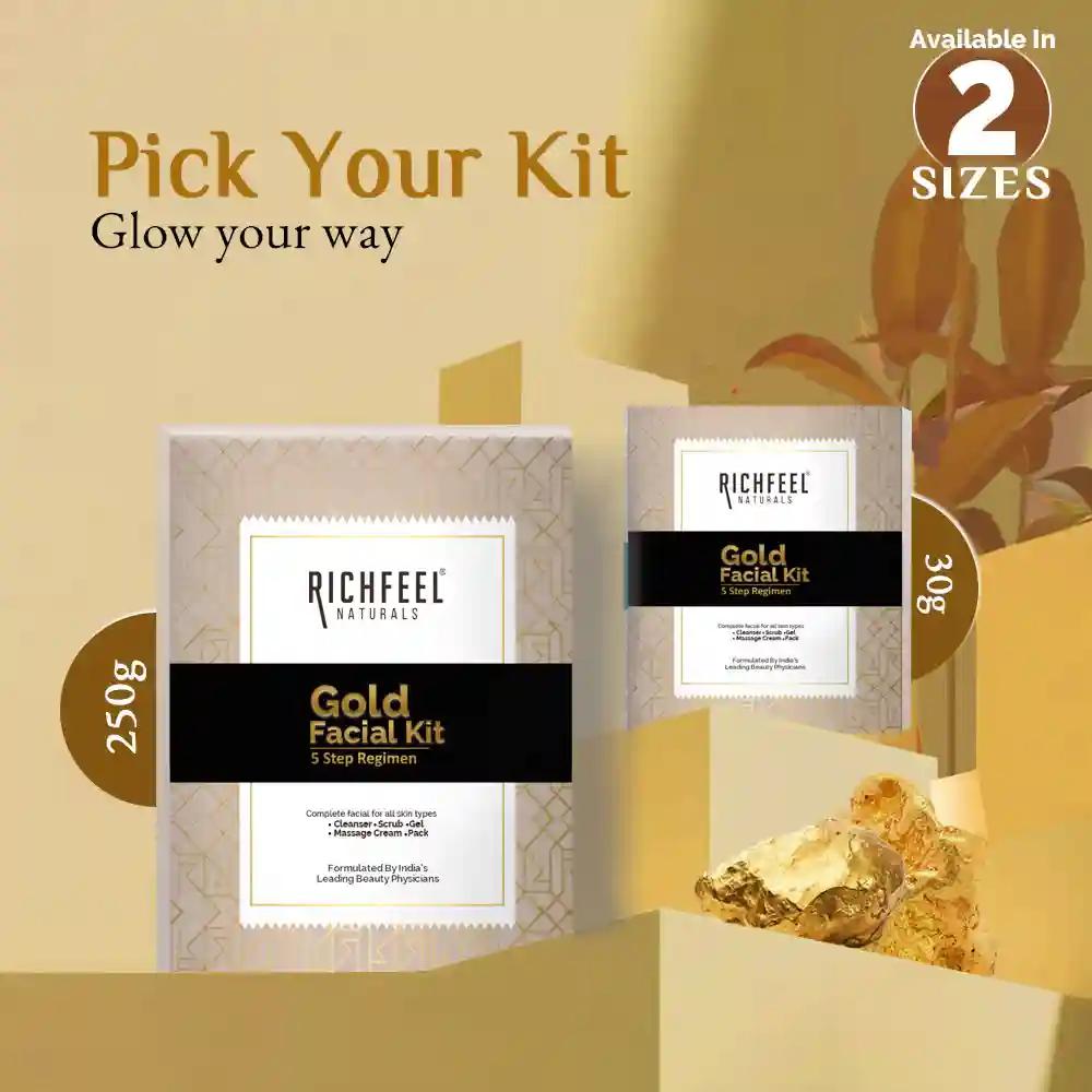 Richfeel Gold Facial Kit 5x6 G Pack of 1