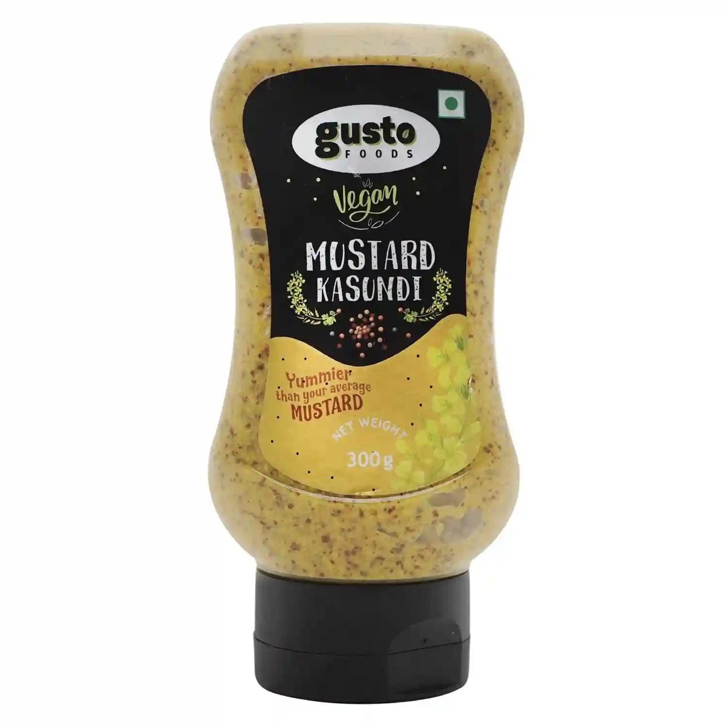 Gusto Foods Mustard Kasundi Sauce 300gram | Authentic Pungent Mustard Sauce | Traditional Bengali Mustard Sauce