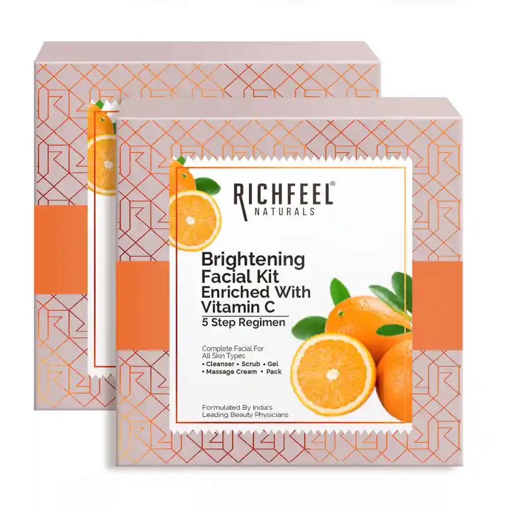 Richfeel Brightening Facial Kit enriched with Vitamin C 5X6G Pack of 2