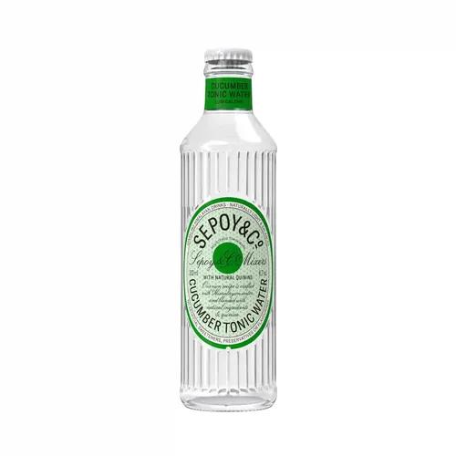 Sepoy & Co. Cucumber Tonic Water (Pack of 12 X 200ml) | Gin & Tonic | Sparkling Mixer | Low Cal | 100% Natural | Additive Free | Best mixed with Gin