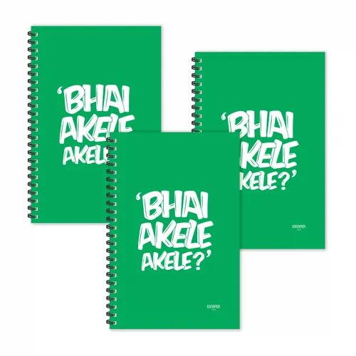 Bhai Akele Akele Hindi Quotes Ruled Diaries - Pack Of 3