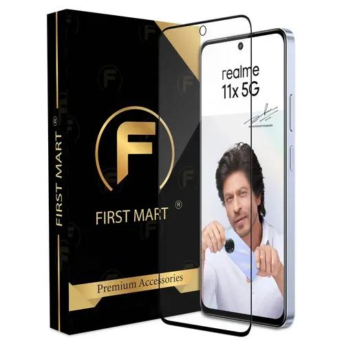 FIRST MART Slim Tempered Glass Screen Protector Compatible for Realme 11X 5G / Realme 11 5G / Narzo 60X 5G Edge to Edge Coverage and Easy Installation