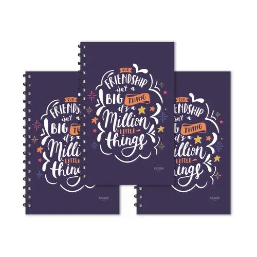 Friendship Isn'T A Big Thing, It'S A Million Little Things Designer Ruled Diaries - Pack Of 3