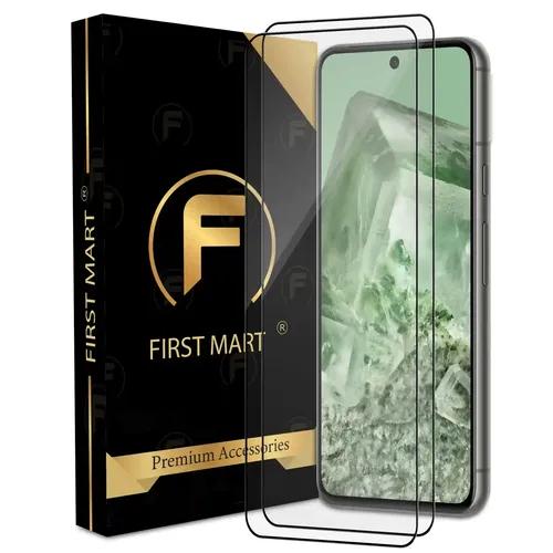 FIRST MART Premium Tempered Glass for Google Pixel 8 5G with Edge to Edge Coverage and Easy Installation Kit, Pack of 2