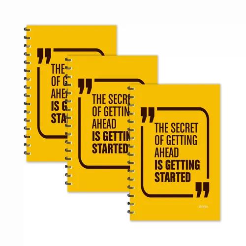 The Secret Of Getting Ahead Is Getting Started Motivational Diaries - Pack Of 3