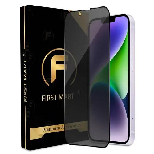 FIRST MART Edge to Edge Matte Privacy Tempered Glass for iPhone 14 Plus / 13 Pro Max Full Screen Coverage with Easy Installation Kit | Black