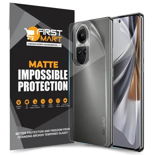 FIRST MART Screen Protector for Oppo Reno 10 Pro 5G - Front and Back Nanofiber Unbreakable Membrane Case Friendly Full Edge to Edge Screen Coverage & Installation Kit (Matte)