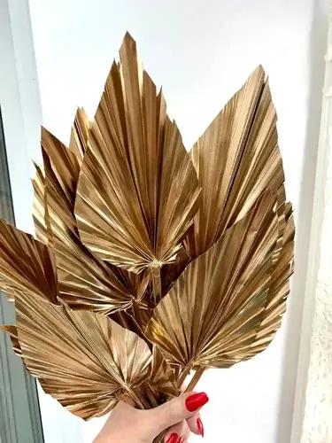 Palm Spear Cut Golden - Set Of 10