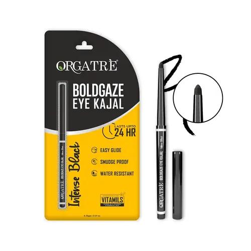 Orgatre Boldgaze Eye Kajal, 24 Hour Lasting, Easy Glide, Smudge Proof, Water Resistant, 0.35 gm