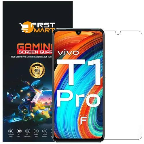 FIRST MART Gaming Tempered Glass for Vivo T1 Pro 5G / T1 44W / iQOO Z6 Pro (6.44 Inch) Impossible Flexible Fiber Case Friendly Screen Protector | Gaming Crystal Clear