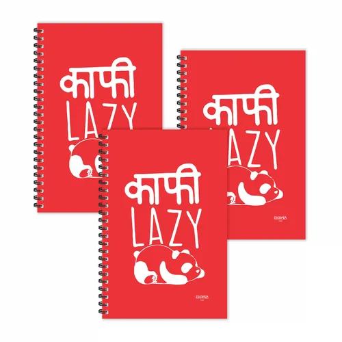 Kafi Lazy Hindi Quotes Ruled Diaries - Pack Of 3