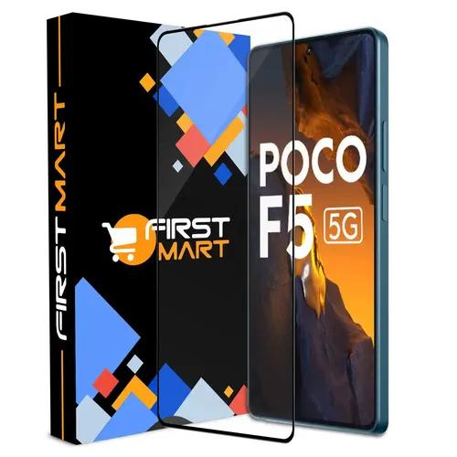 FIRST MART Premium Tempered Glass for Poco F5 5G / Poco X5 / Poco X5 Pro 5G with Edge to Edge Coverage and Easy Installation Kit, Pack of 1