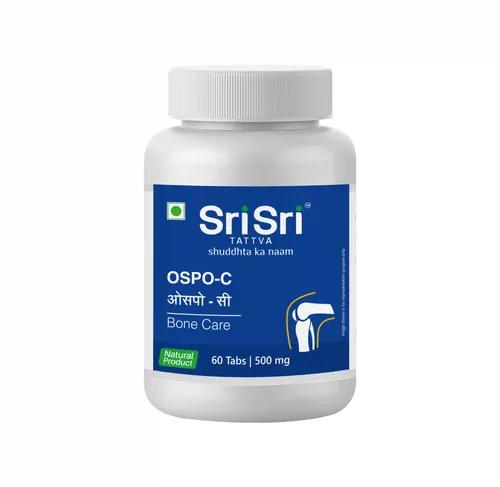 Sri Sri Tattva Ospo-C - For Stronger Bones | Prevent Bone Loss & Reverse Osteoporosis | Rice In Calcium | 60 Tabs, 500 Mg