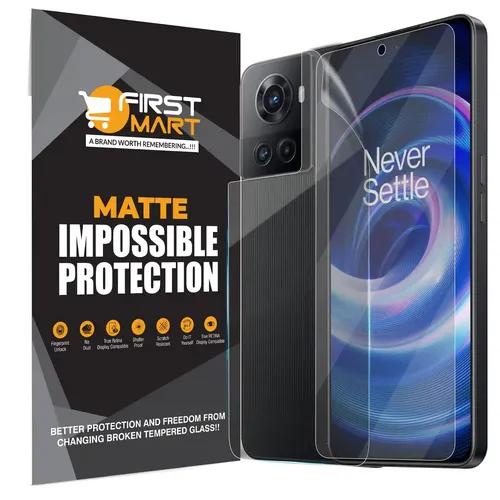 FIRST MART Edge to Edge Temper Glass for OnePlus 10R 5G | Front and Back Matte 4 Layer Impossible Nanofiber Tempered Glass | Case Friendly & Full Screen Coverage