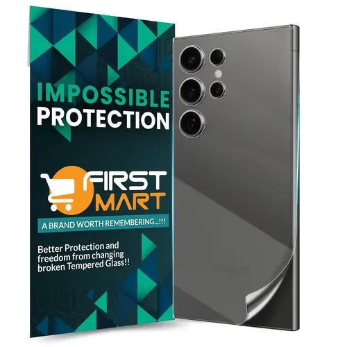 FIRST MART Screen Protector for Samsung Galaxy S24 Ultra 5G - Back Nano Fiber Unbreakable Membrane Case Friendly Full Edge to Edge Screen Coverage & Installation Kit (Crystal Clear)