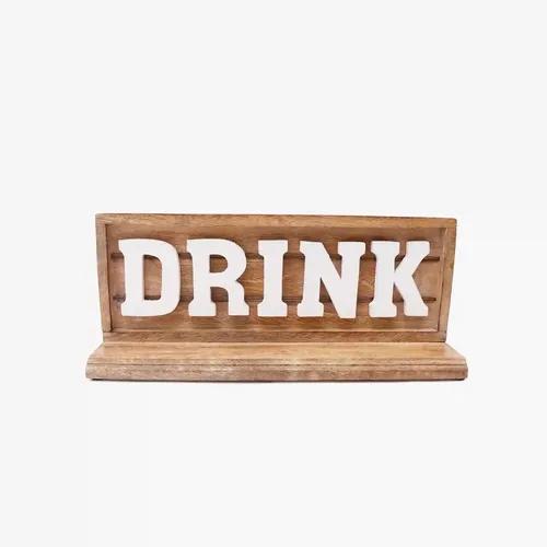 CASA DECOR Let's Drink Scripted Panel Unique Gift, Home, Bedroom, Living Room, Office, Restaurant Decor