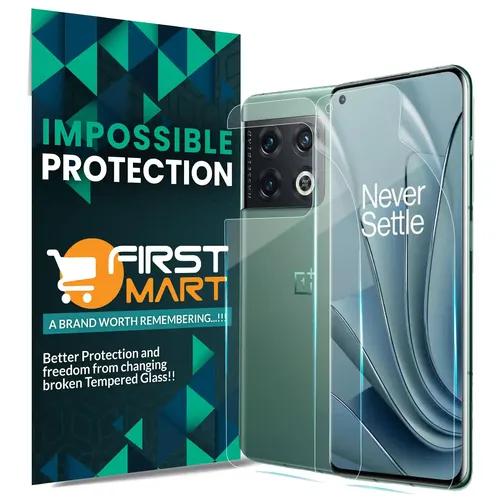 FIRST MART Screen Protector for OnePlus 10 Pro 5G - Front and Back Nanofiber Unbreakable Membrane Case Friendly Full Edge to Edge Screen Coverage & Installation Kit (Crystal Clear)