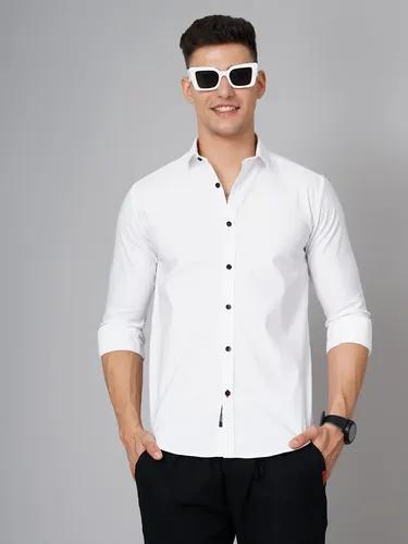 White Delta Solid Shirt - M (38)